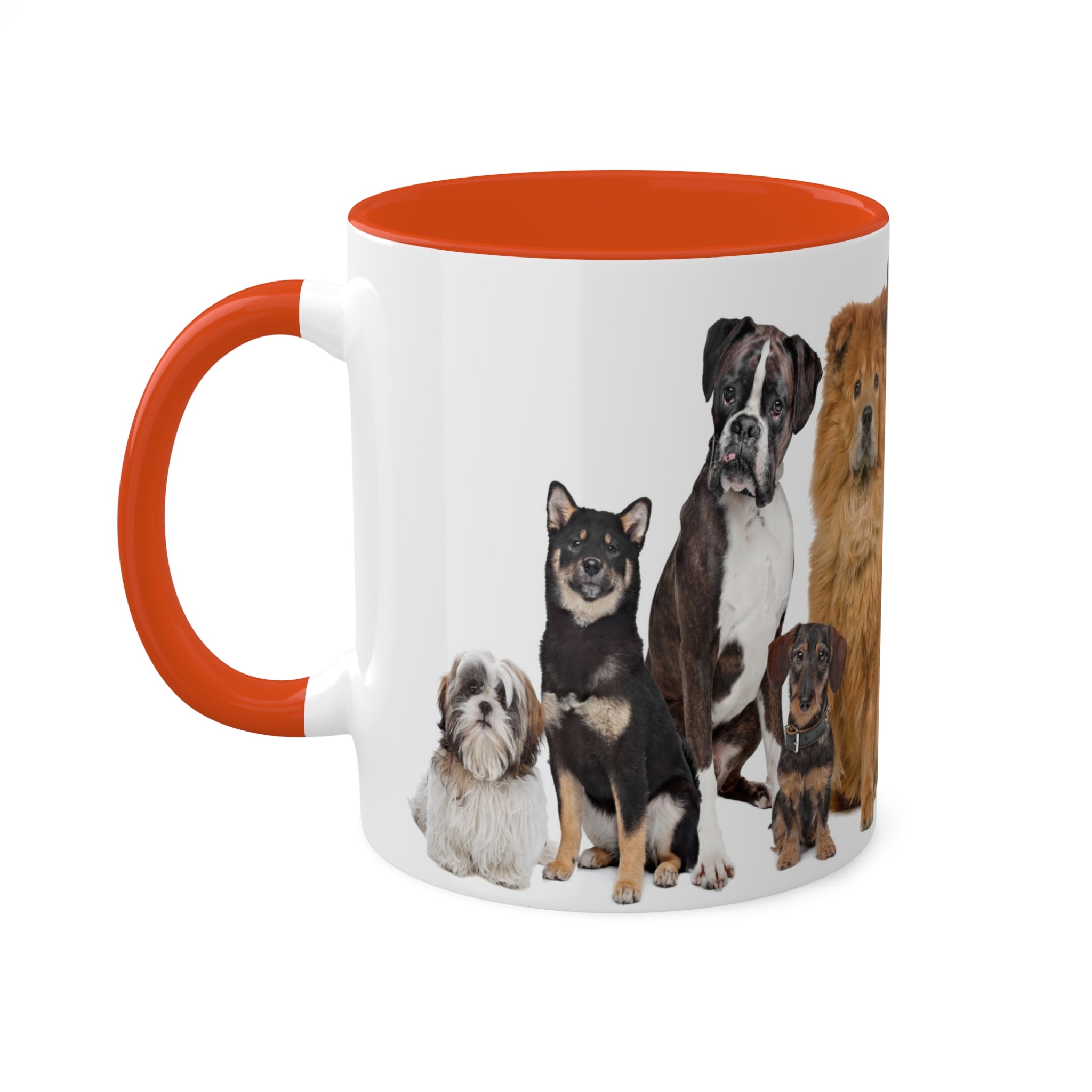 Mixed Breeds Of Dogs & Puppies Colorful Mugs, 11oz