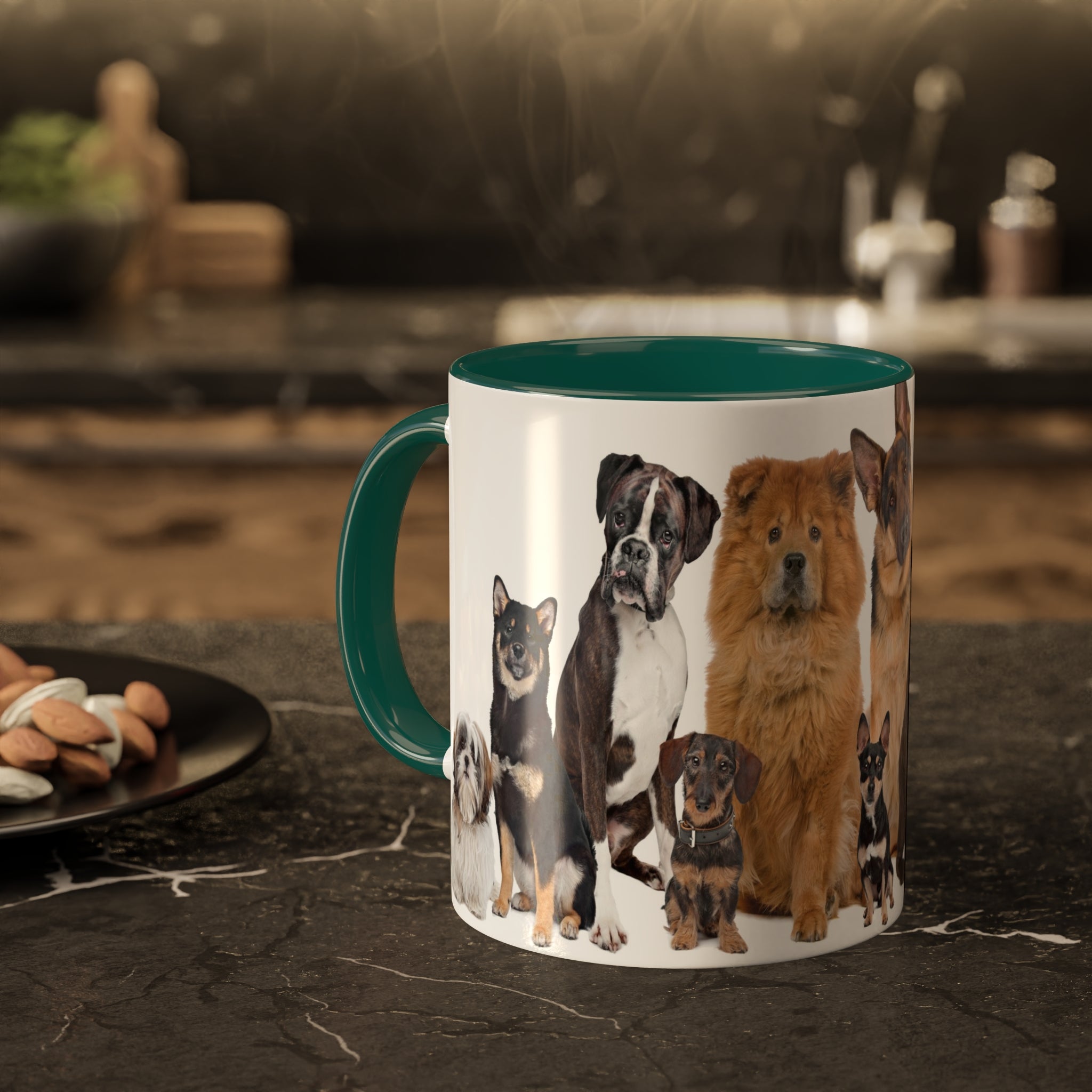 Mixed Breeds Of Dogs & Puppies Colorful Mugs, 11oz