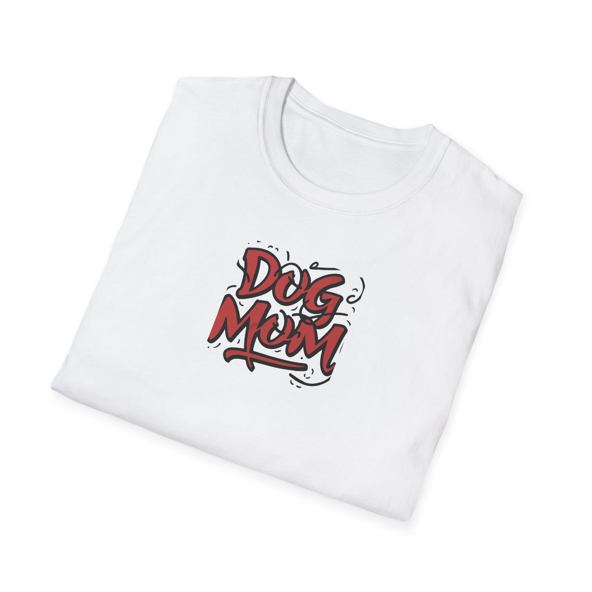 Red Black Dog Mom Softstyle T-Shirt - Mixed Colors -