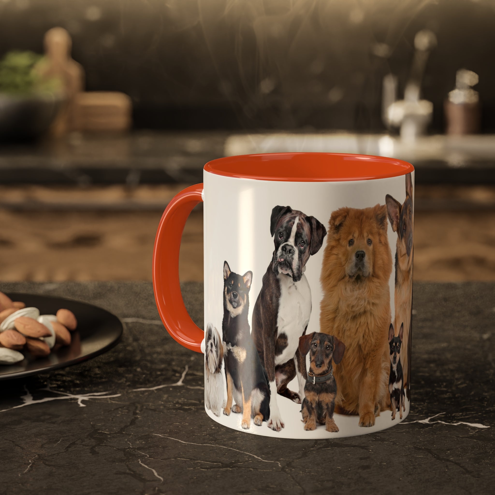 Mixed Breeds Of Dogs & Puppies Colorful Mugs, 11oz