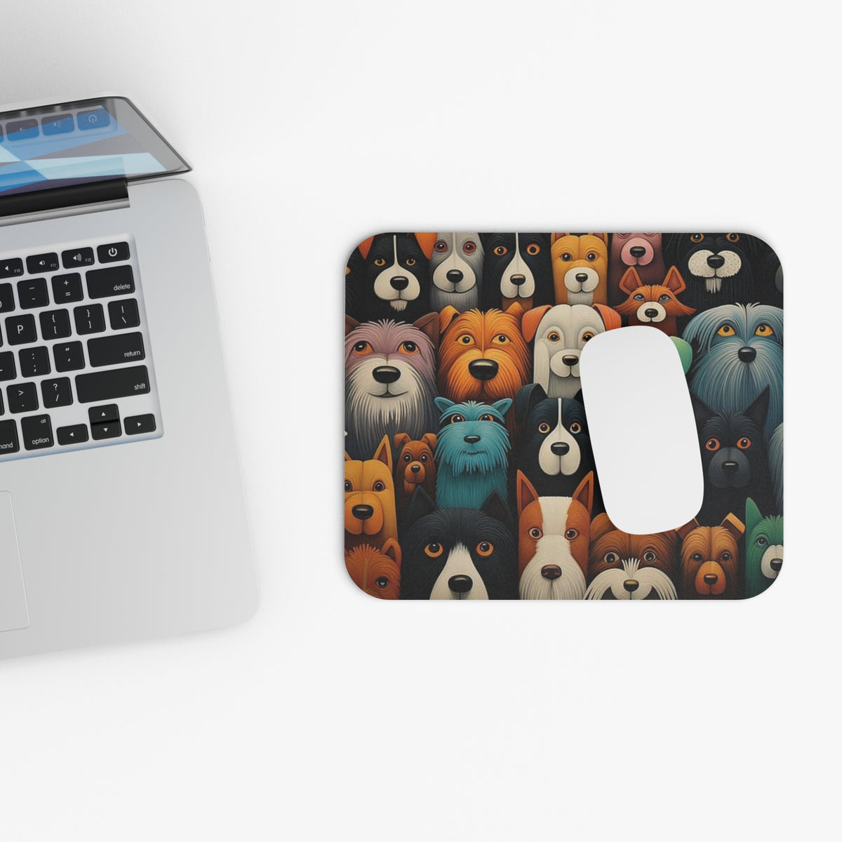 Multi-Colored Dogs Mouse Pad (Rectangle)