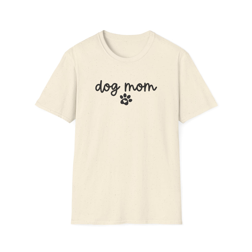 Dog Mom Paw Print Softstyle T-Shirt - White -