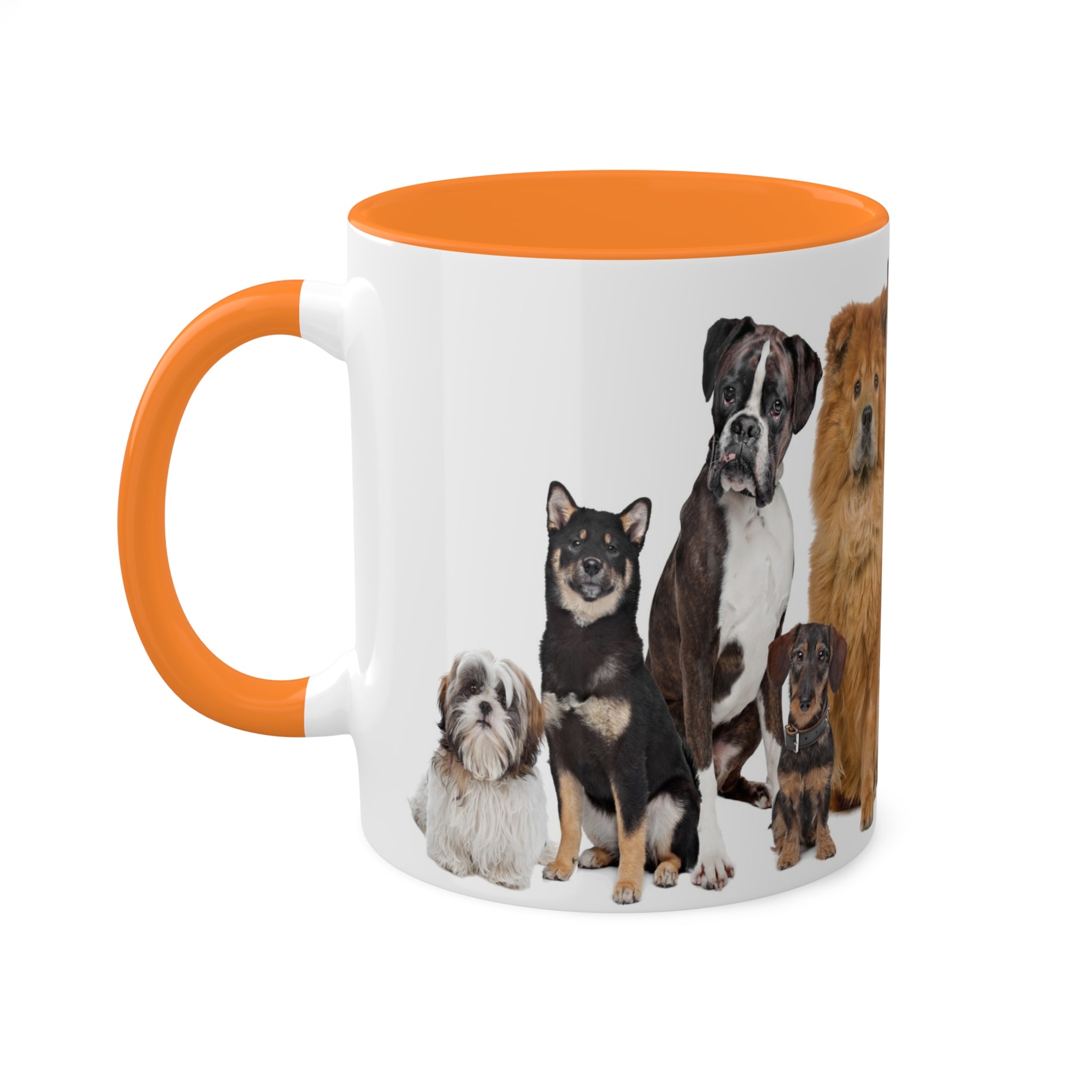 Mixed Breeds Of Dogs & Puppies Colorful Mugs, 11oz