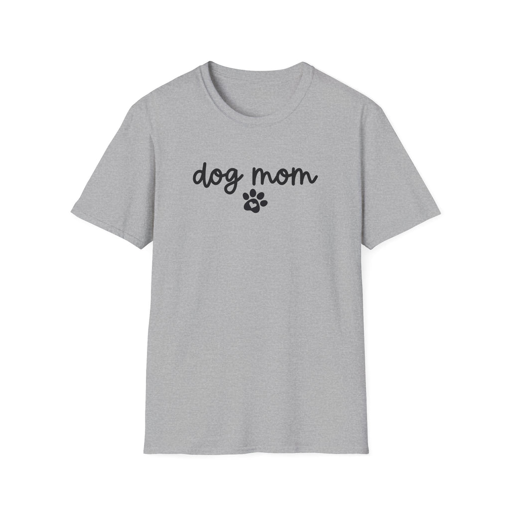 Dog Mom Paw Print Softstyle T-Shirt - White -