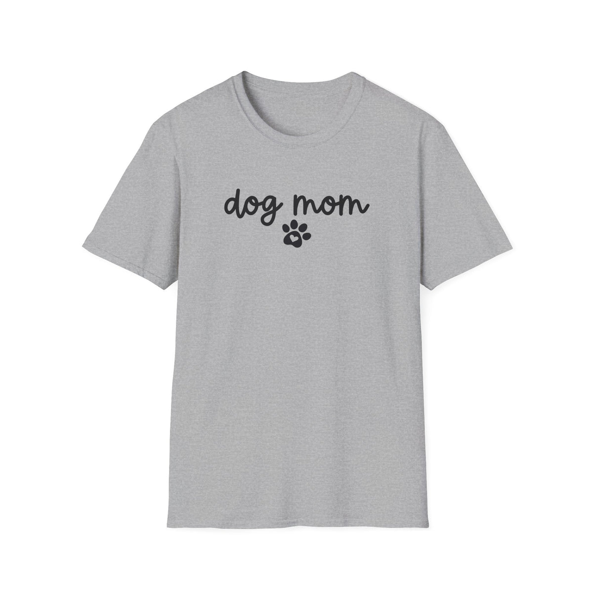 Dog Mom Paw Print Softstyle T-Shirt - White -