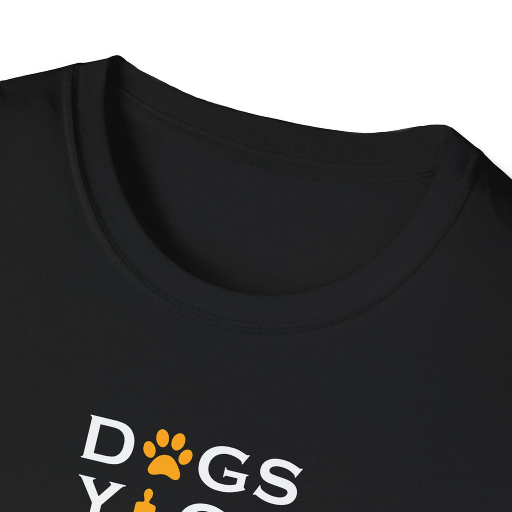 Dogs Yoga Wine Balance Softstyle T-Shirt - Mixed Colors -