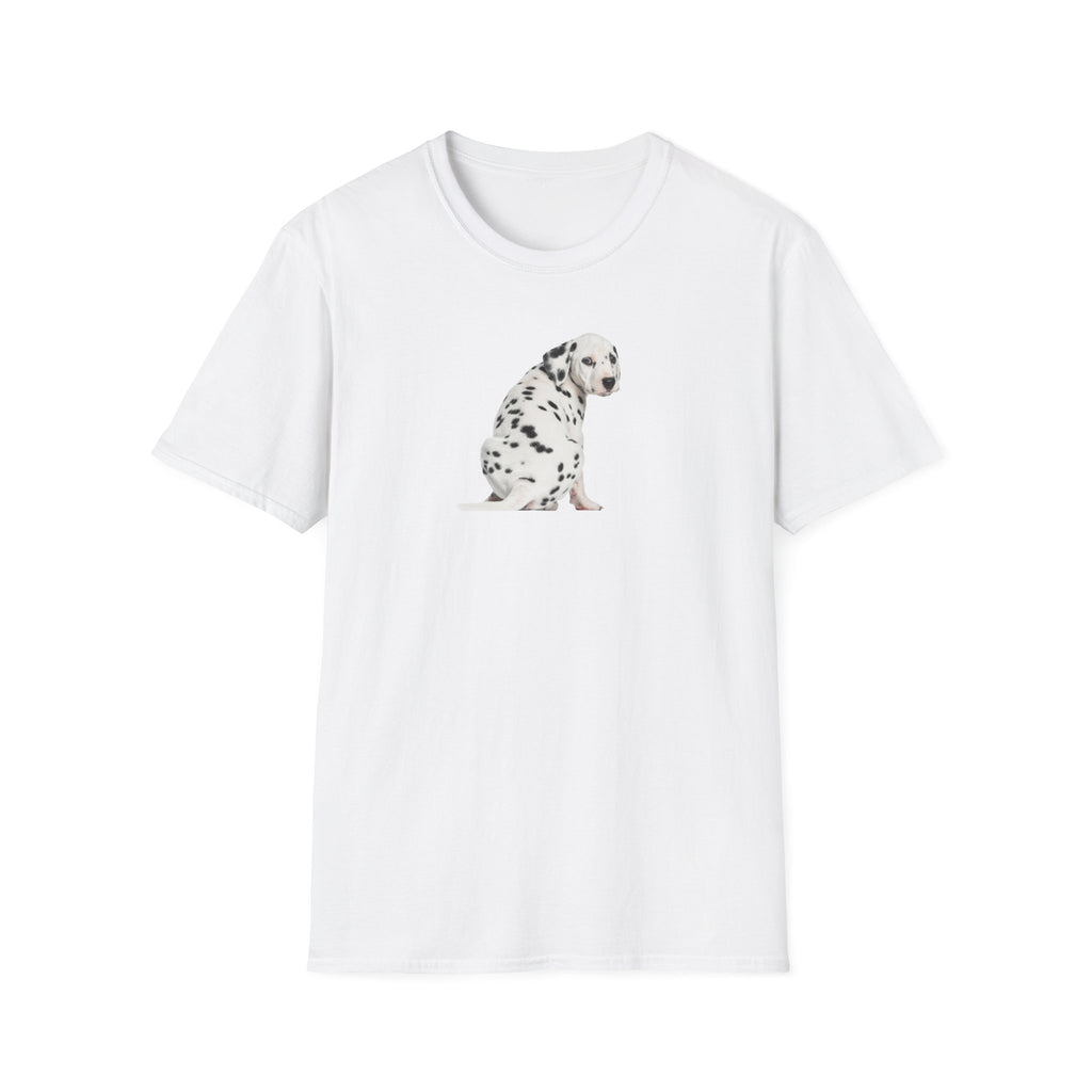 Dalmatian Dog/Puppy Softstyle T-Shirt - White -