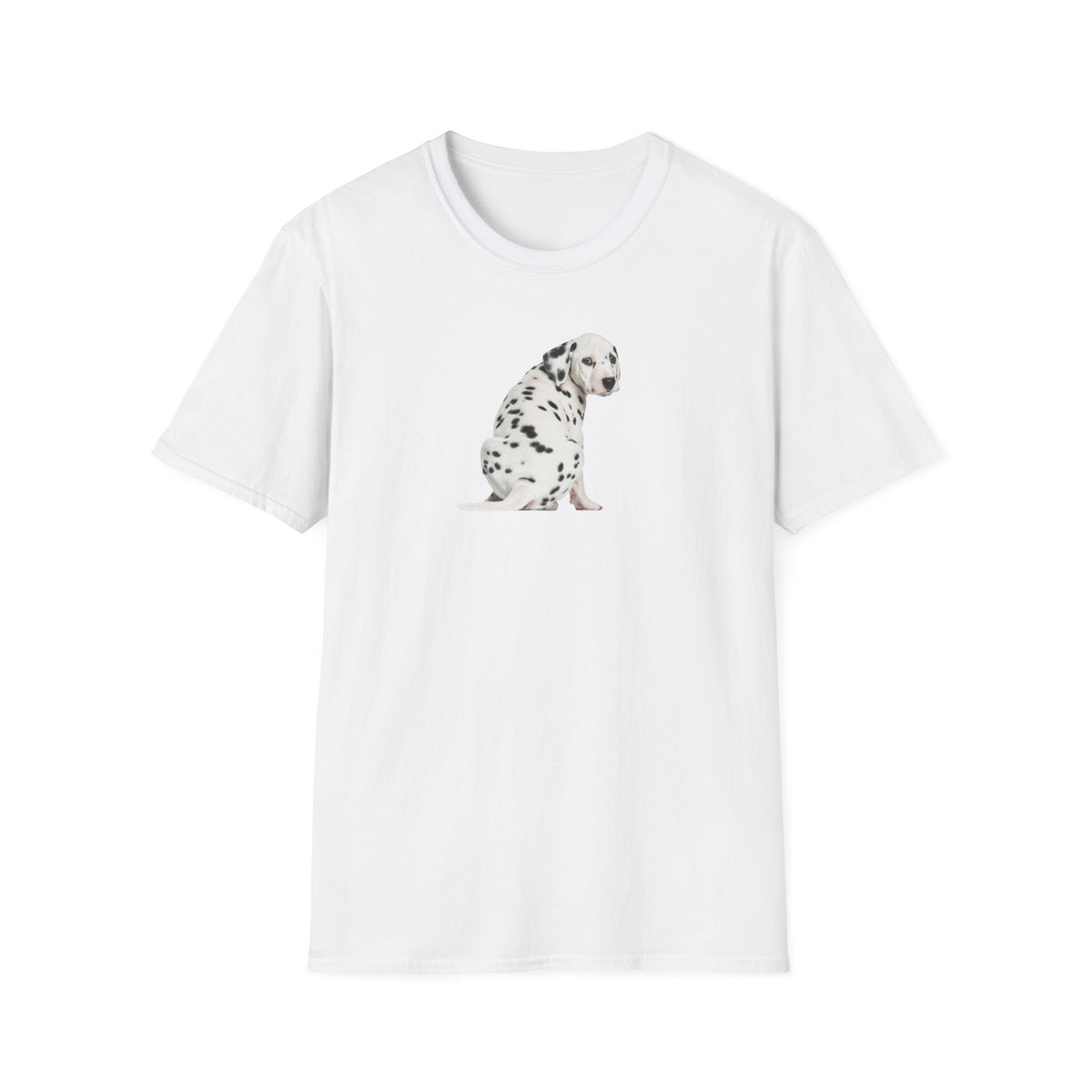 Dalmatian Dog/Puppy Softstyle T-Shirt - White -