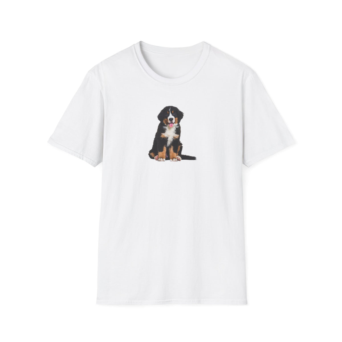 Bernese Mountain Dog/Puppy Softstyle T-Shirt - White -