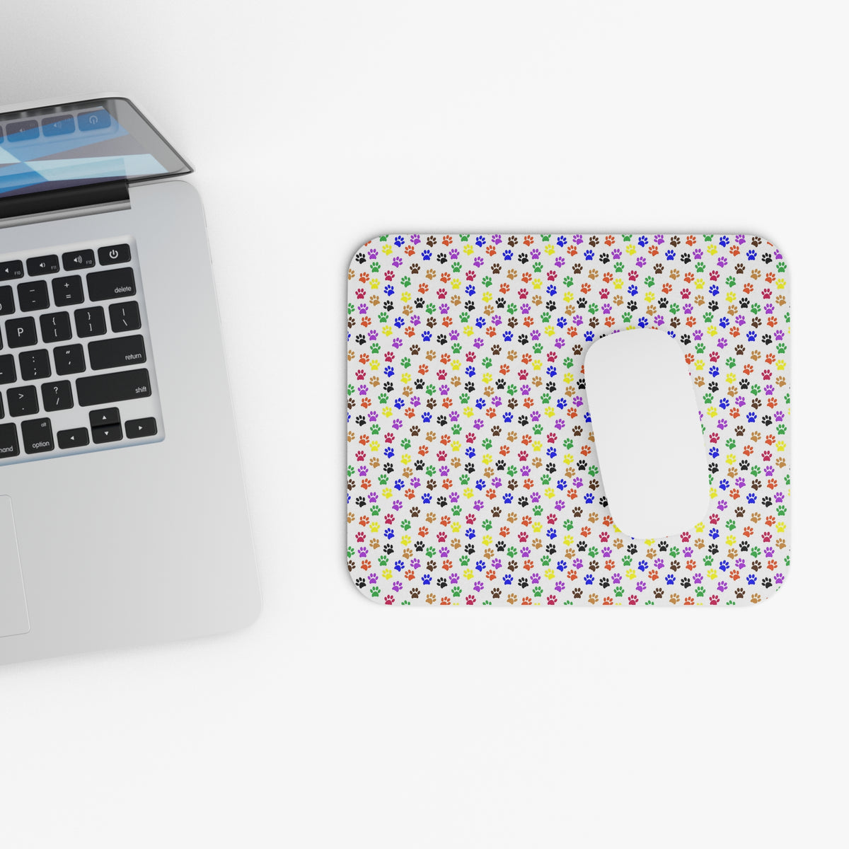 Colorful Dog Prints Mouse Pad (Rectangle)