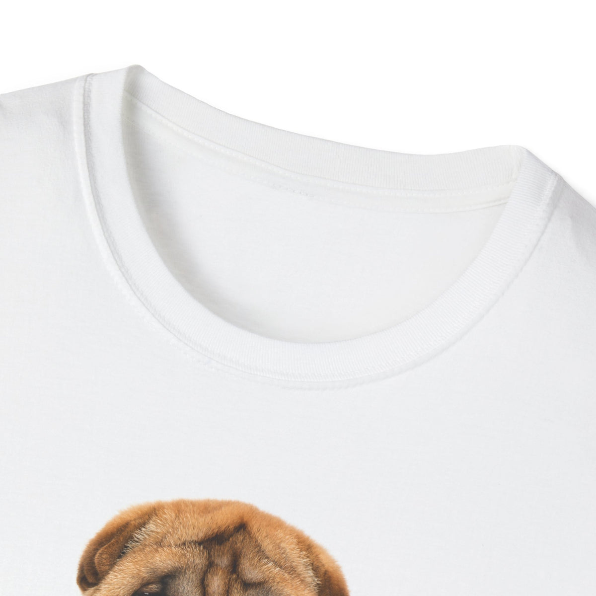 Shar Pei Dog Softstyle T-Shirt - White -