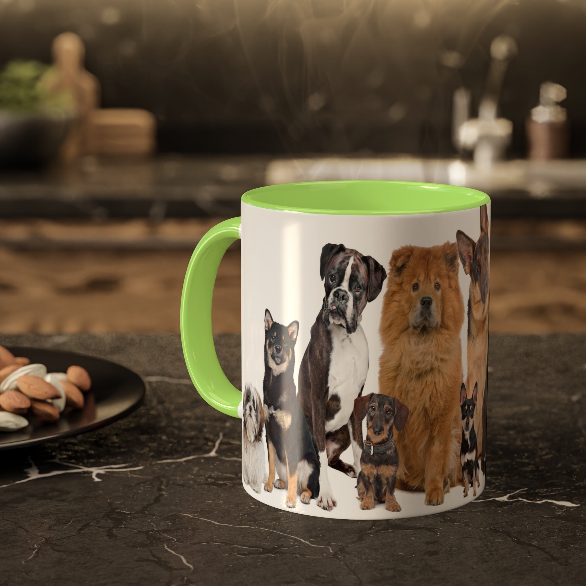 Mixed Breeds Of Dogs & Puppies Colorful Mugs, 11oz