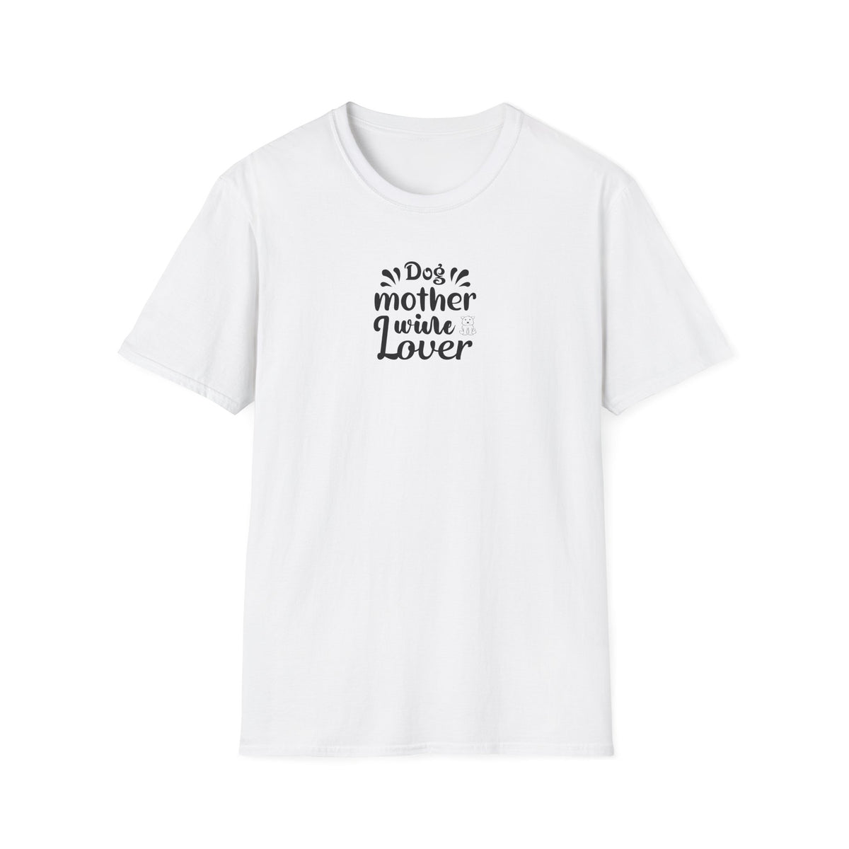 Dog Mother Wine Lover Softstyle T-Shirt - Mixed Colors -