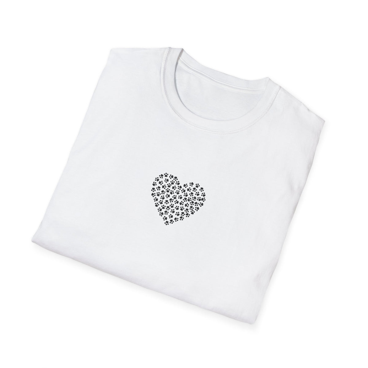 Paw Print Heart Softstyle T-Shirt - Mixed Colors -