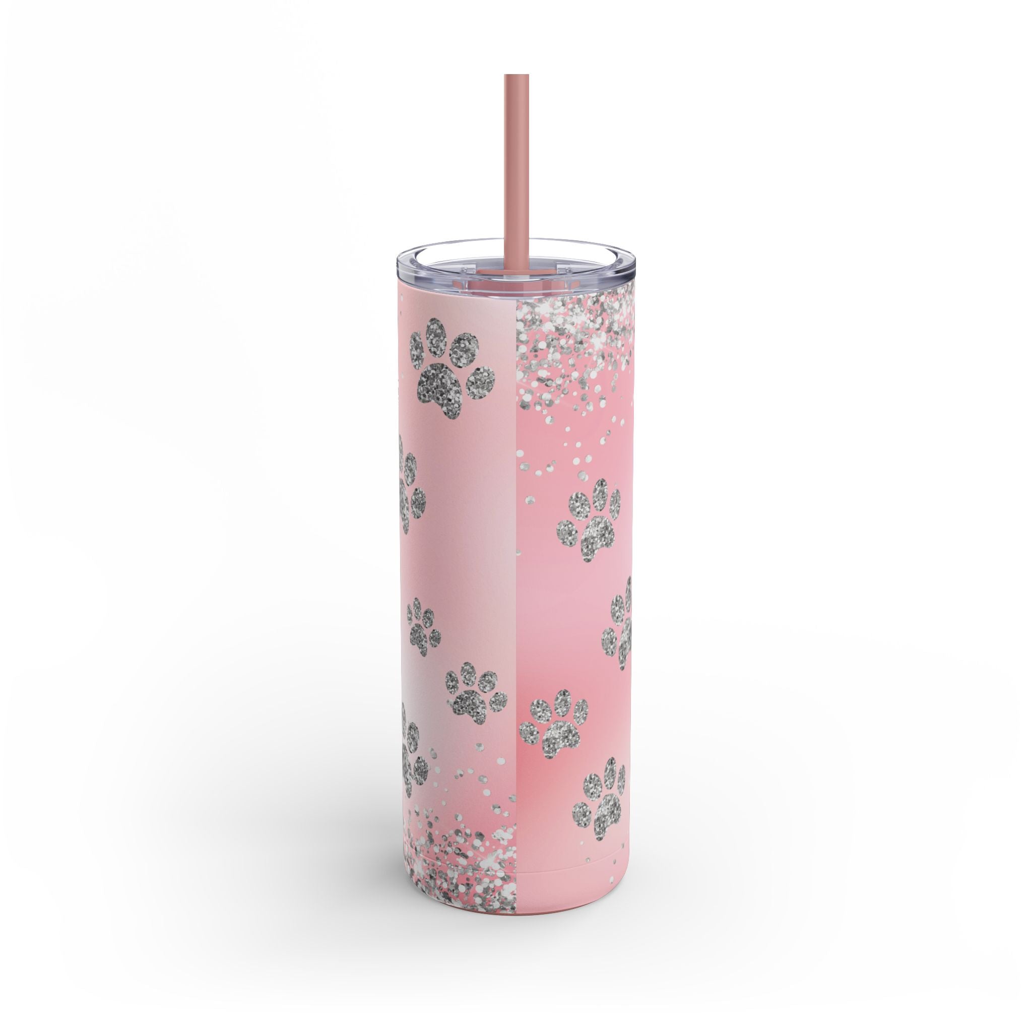 Pink Rescue Dog Mom Skinny Tumbler, 20oz