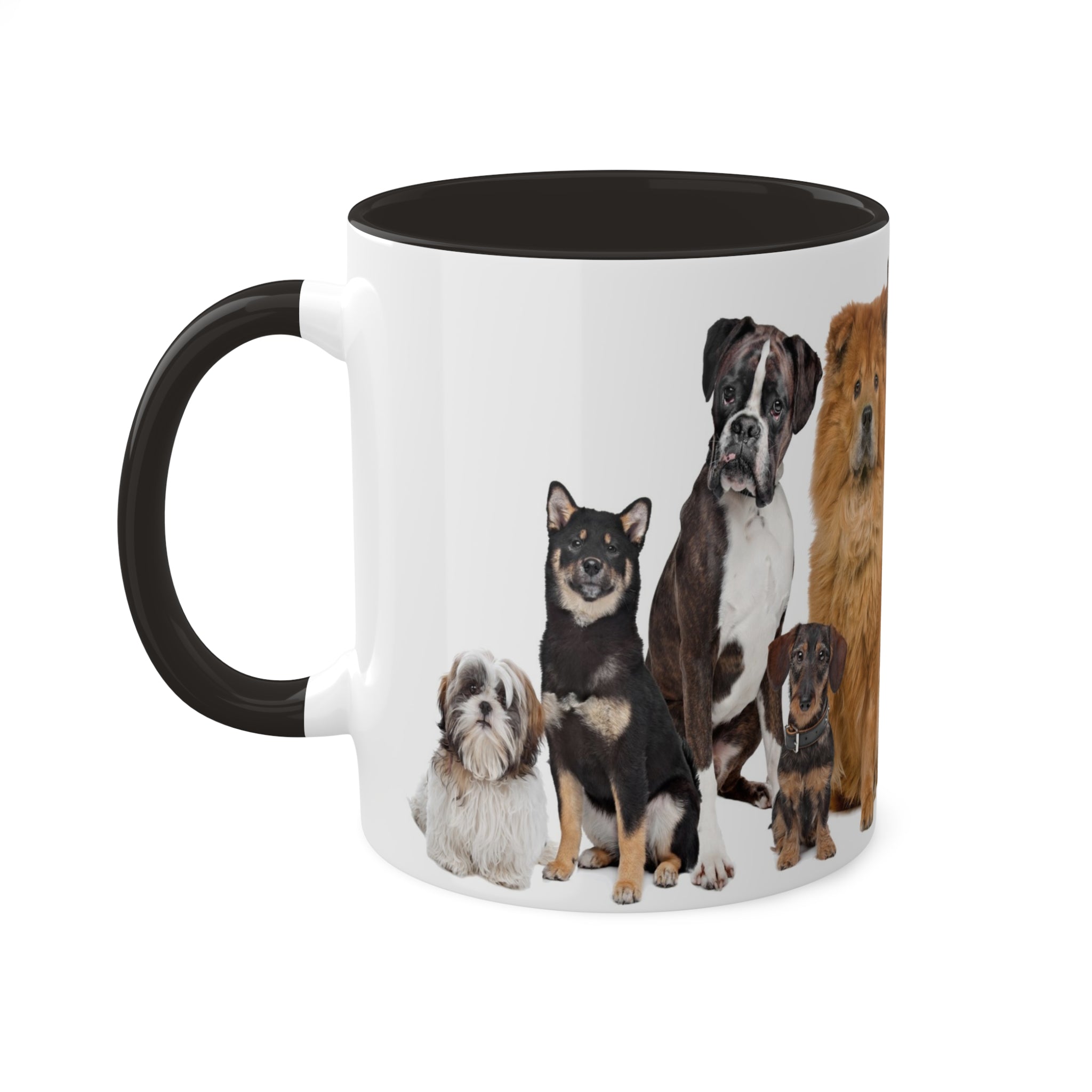 Mixed Breeds Of Dogs & Puppies Colorful Mugs, 11oz