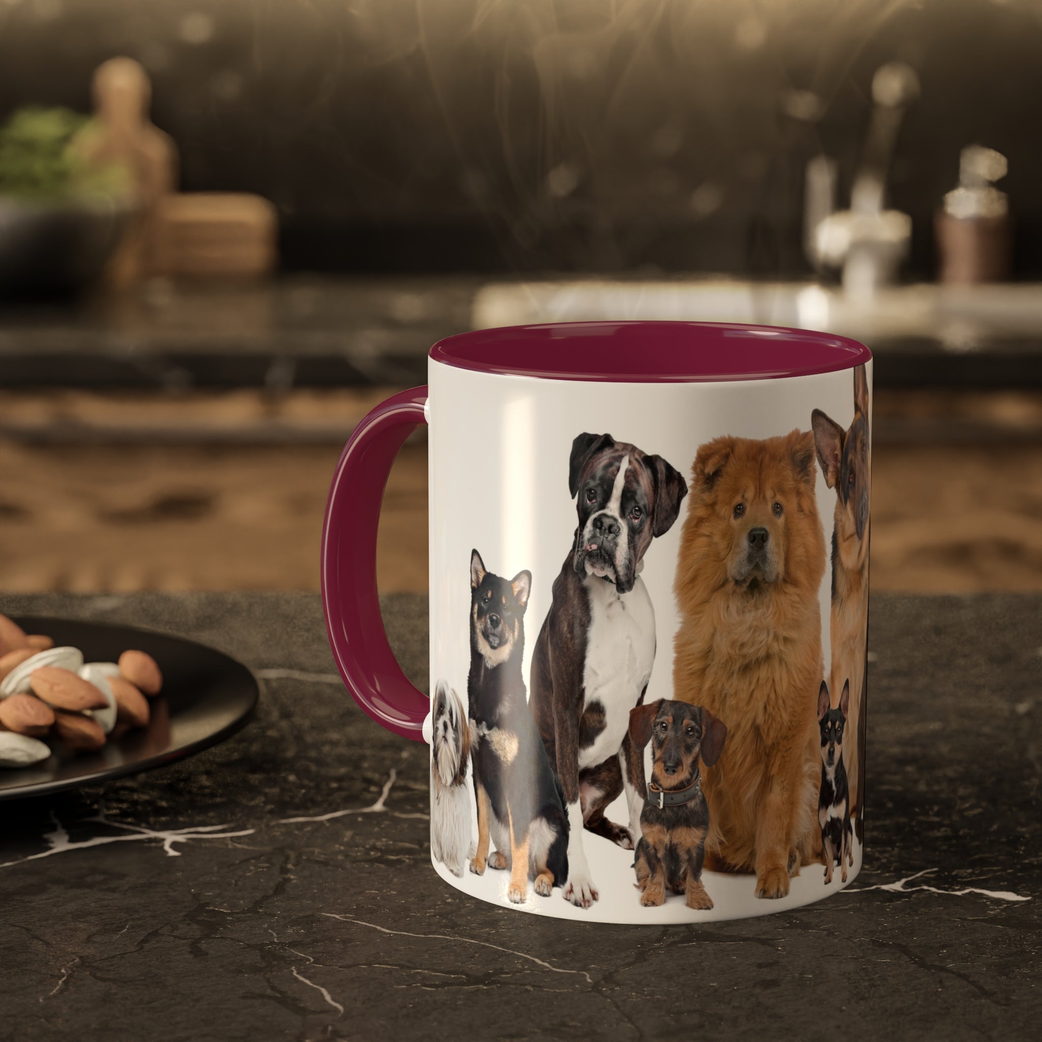 Mixed Breeds Of Dogs & Puppies Colorful Mugs, 11oz