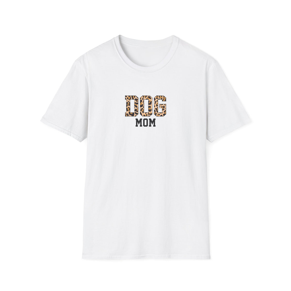 Yellow Leopard Dog Mom Softstyle T-Shirt - Mixed Colors -