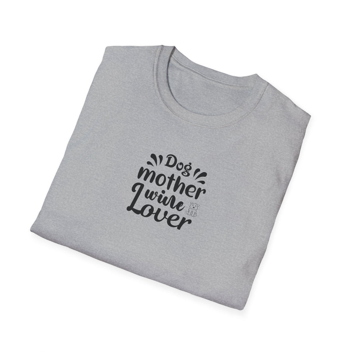 Dog Mother Wine Lover Softstyle T-Shirt - Mixed Colors -