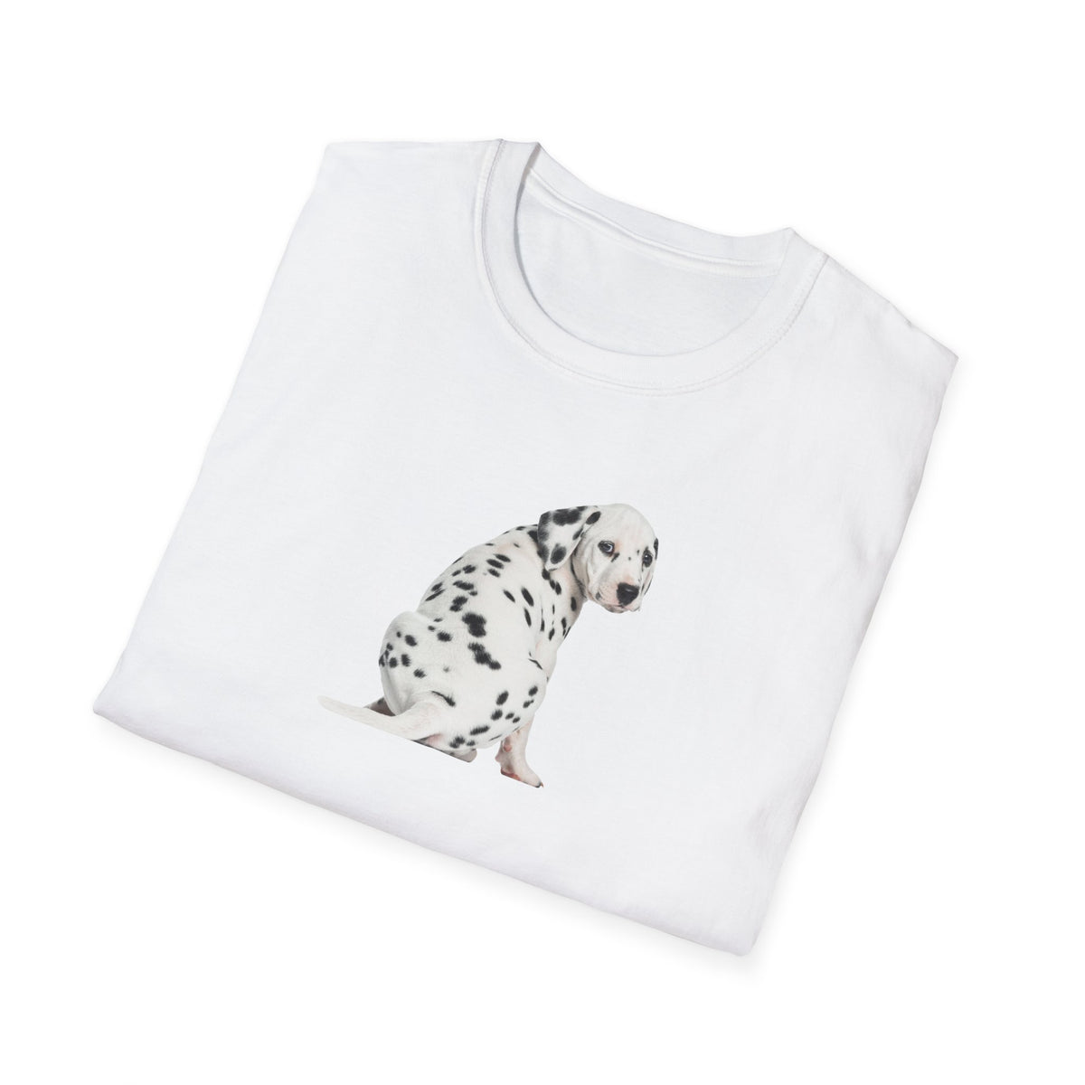 Dalmatian Dog/Puppy Softstyle T-Shirt - White -