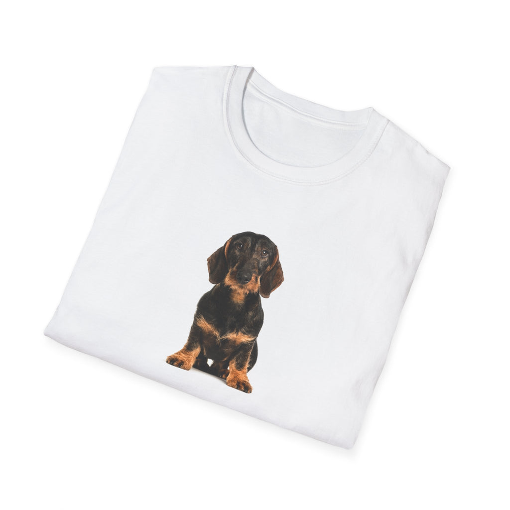 Dachshund Dog/Puppy Softstyle T-Shirt - White -