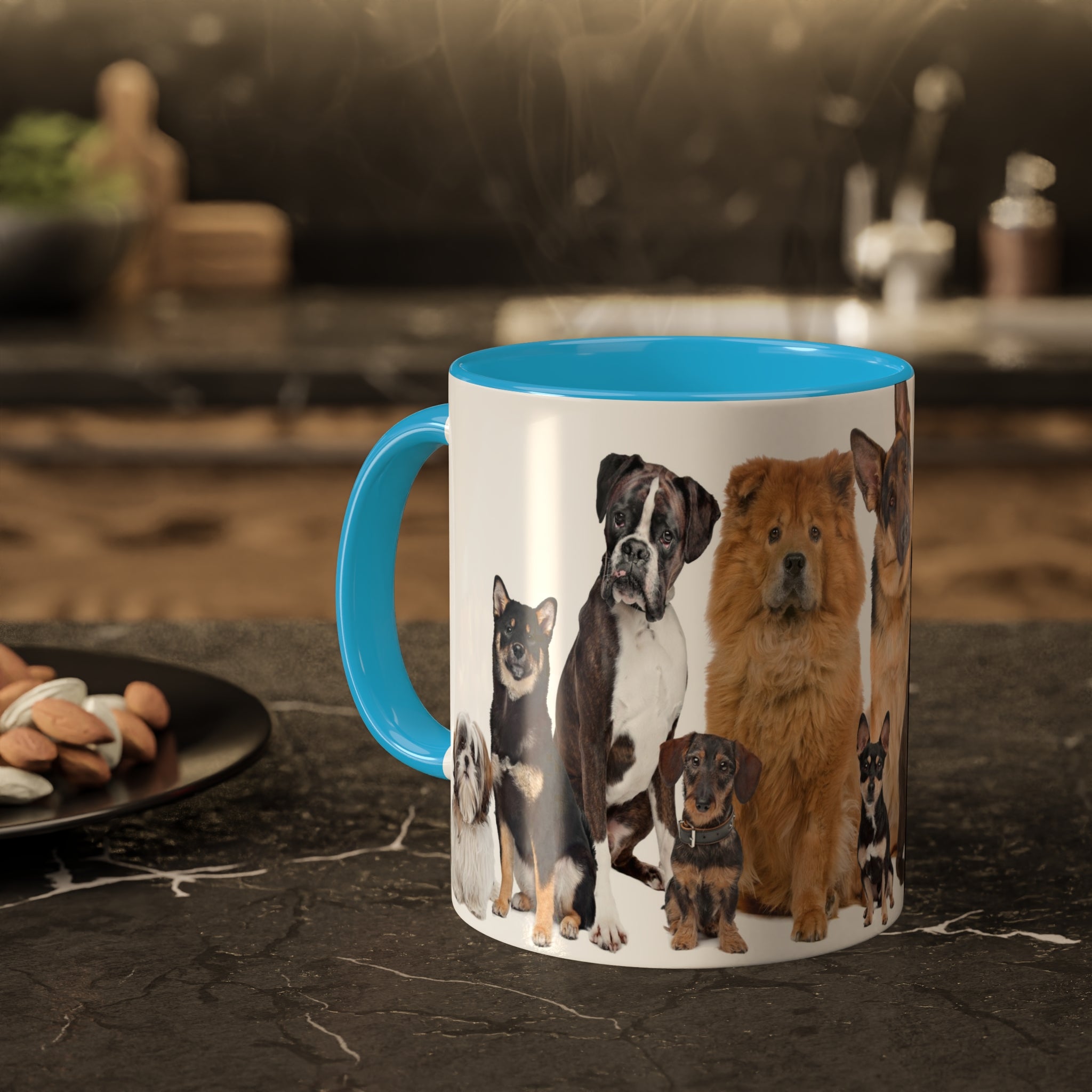 Mixed Breeds Of Dogs & Puppies Colorful Mugs, 11oz