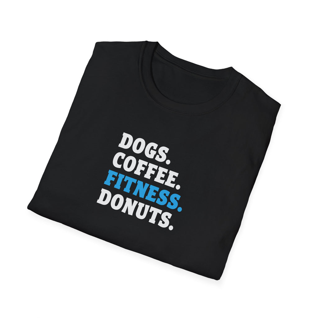Dogs Coffee Fitness Donuts Softstyle T-Shirt - Mixed Colors -