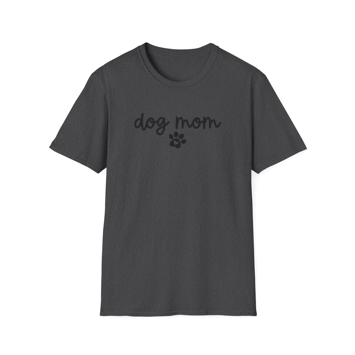 Dog Mom Paw Print Softstyle T-Shirt - White -