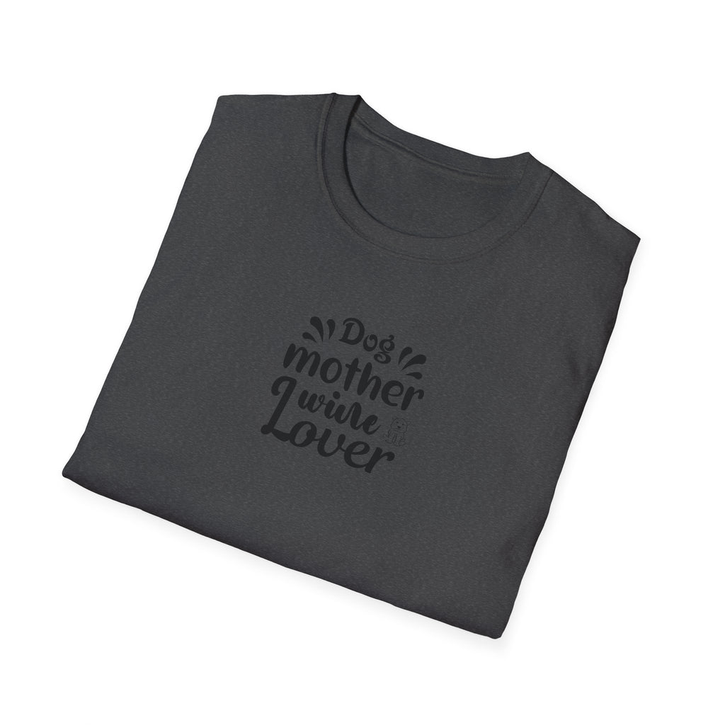 Dog Mother Wine Lover Softstyle T-Shirt - Mixed Colors -