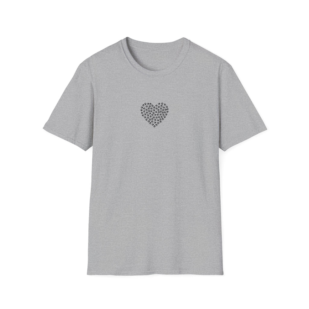 Paw Print Heart Softstyle T-Shirt - Mixed Colors -