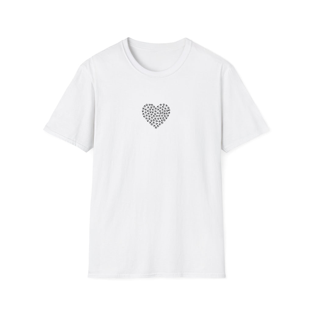 Paw Print Heart Softstyle T-Shirt - Mixed Colors -