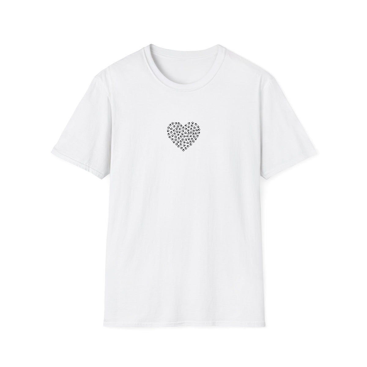Paw Print Heart Softstyle T-Shirt - Mixed Colors -