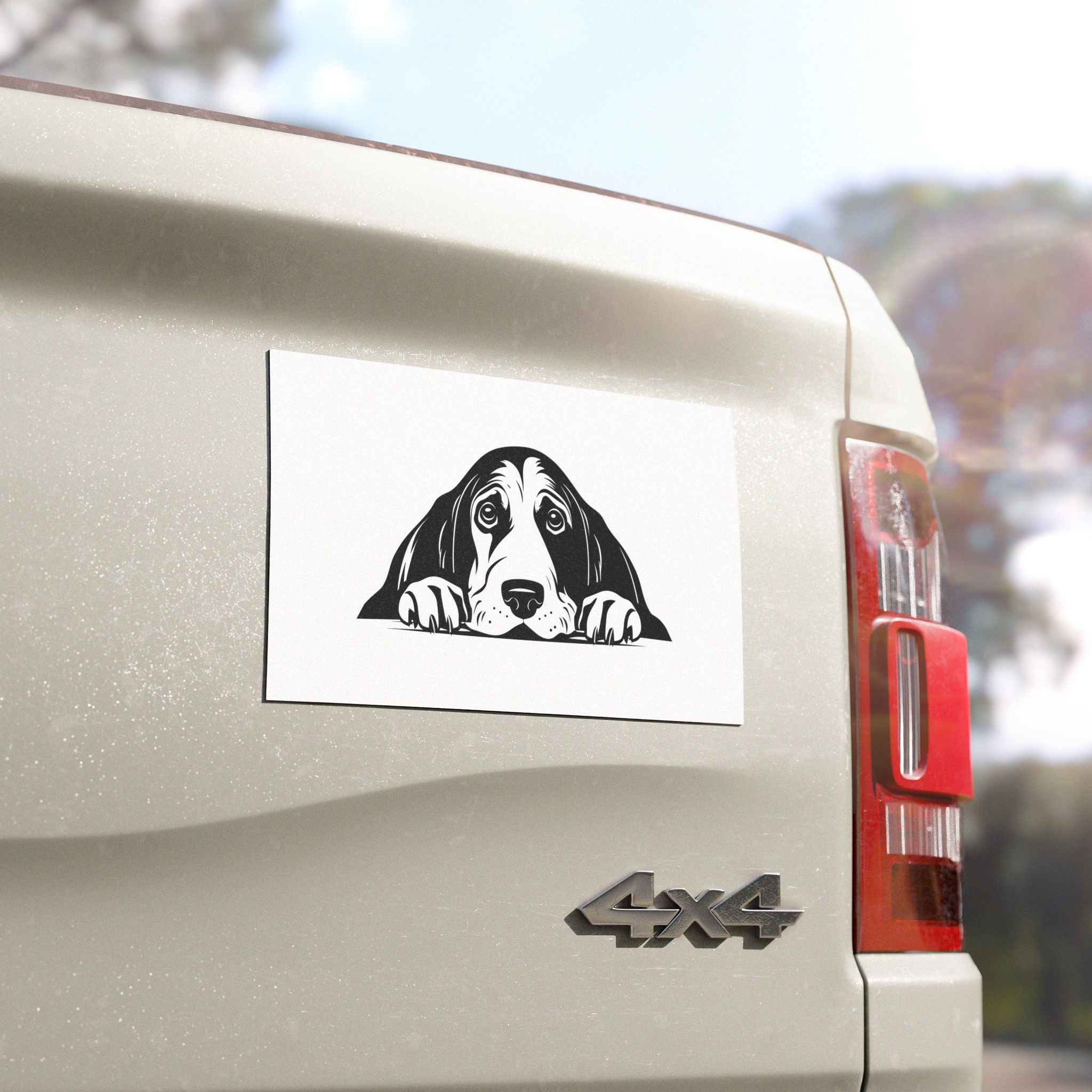 Basset Hound Car Magnet