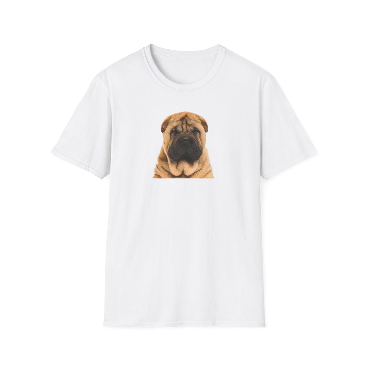 Shar Pei Dog Softstyle T-Shirt - White -