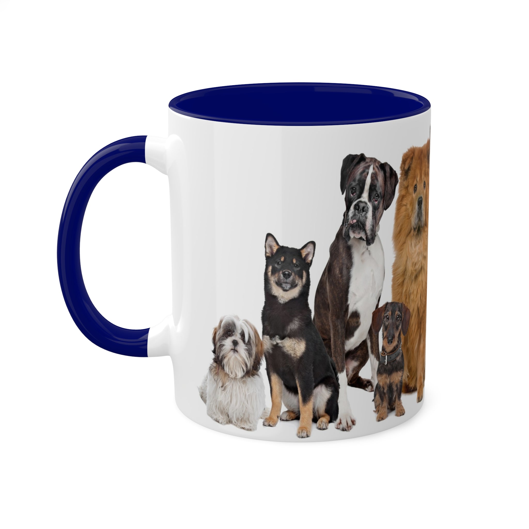 Mixed Breeds Of Dogs & Puppies Colorful Mugs, 11oz