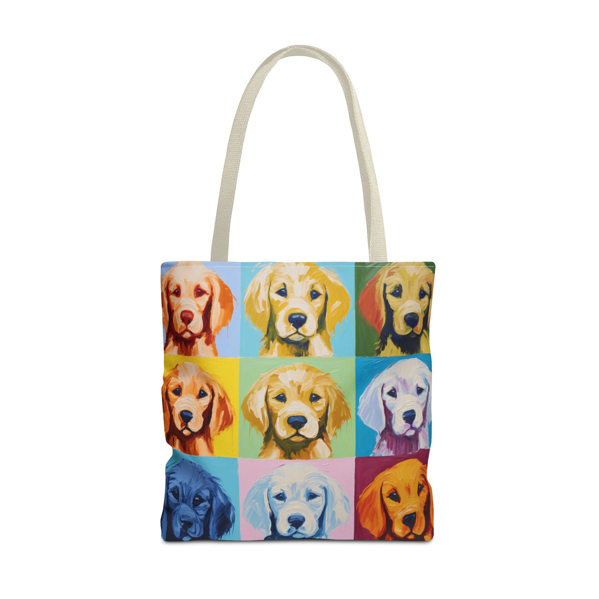 Colorful Golden Retriever Tote Bag