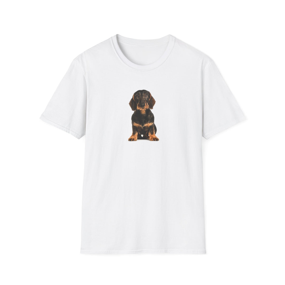 Dachshund Dog/Puppy Softstyle T-Shirt - White -