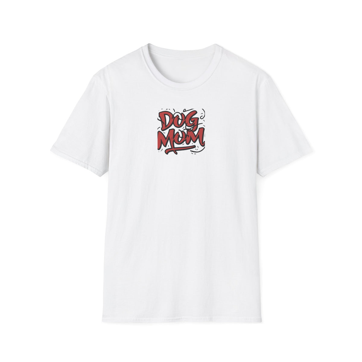 Red Black Dog Mom Softstyle T-Shirt - Mixed Colors -
