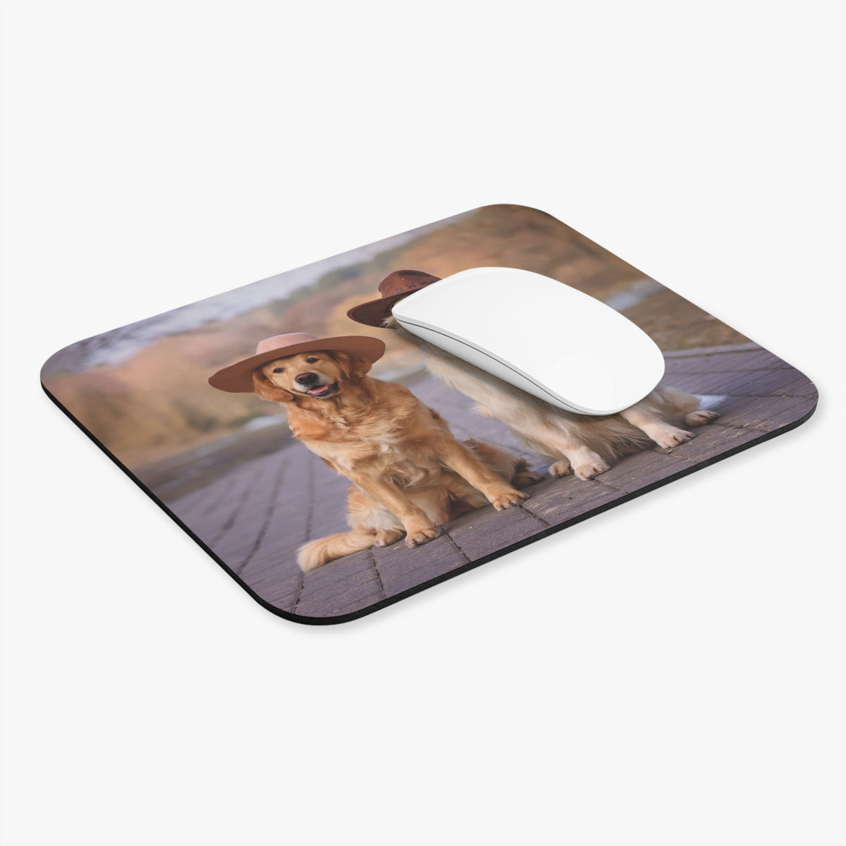 Two Golden Retrievers Mouse Pad (Rectangle)
