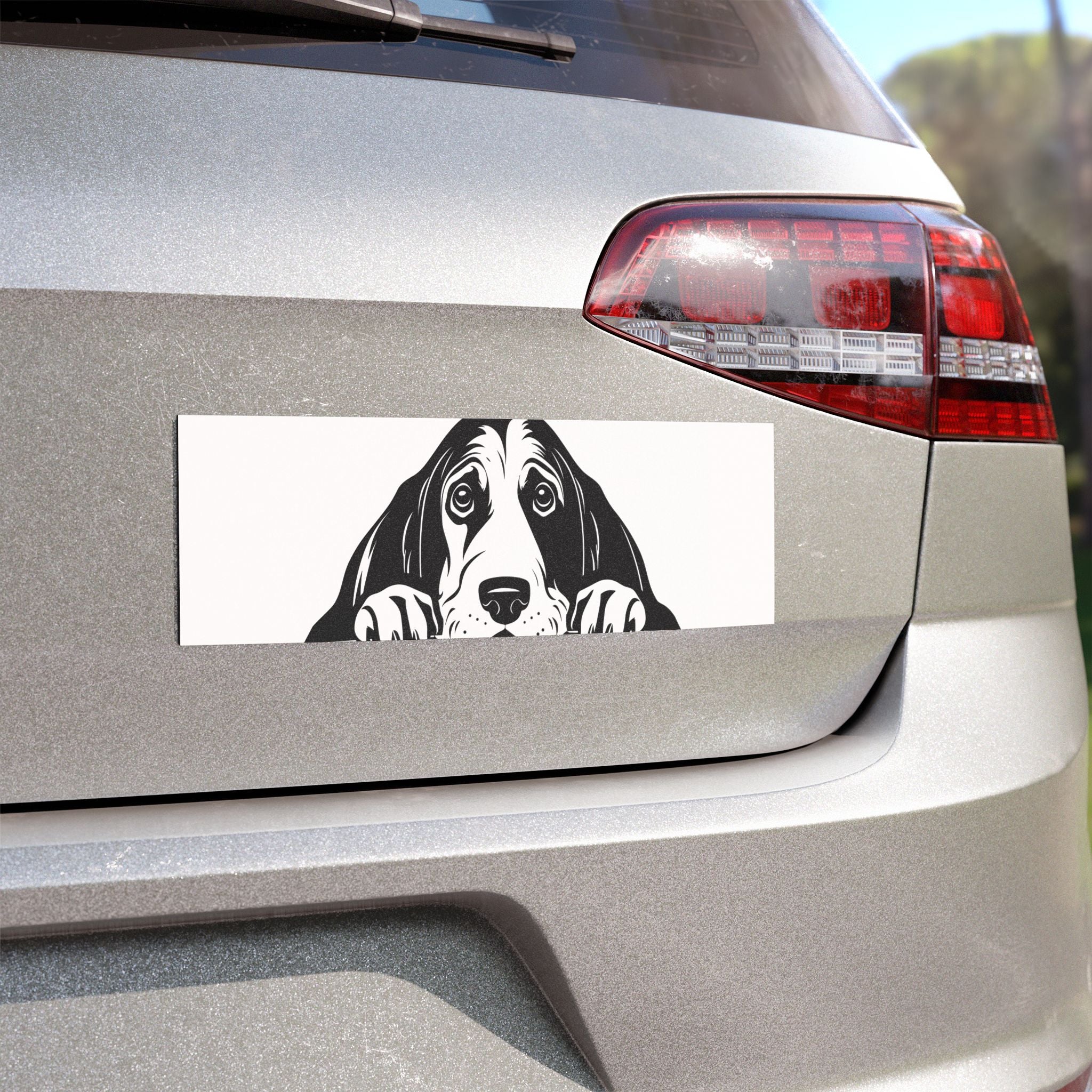 Basset Hound Car Magnet