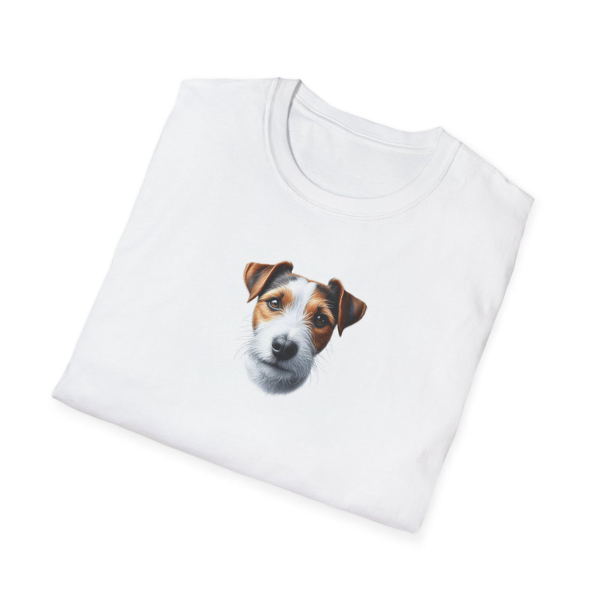 Jack Russell Dog Softstyle T-Shirt - White -