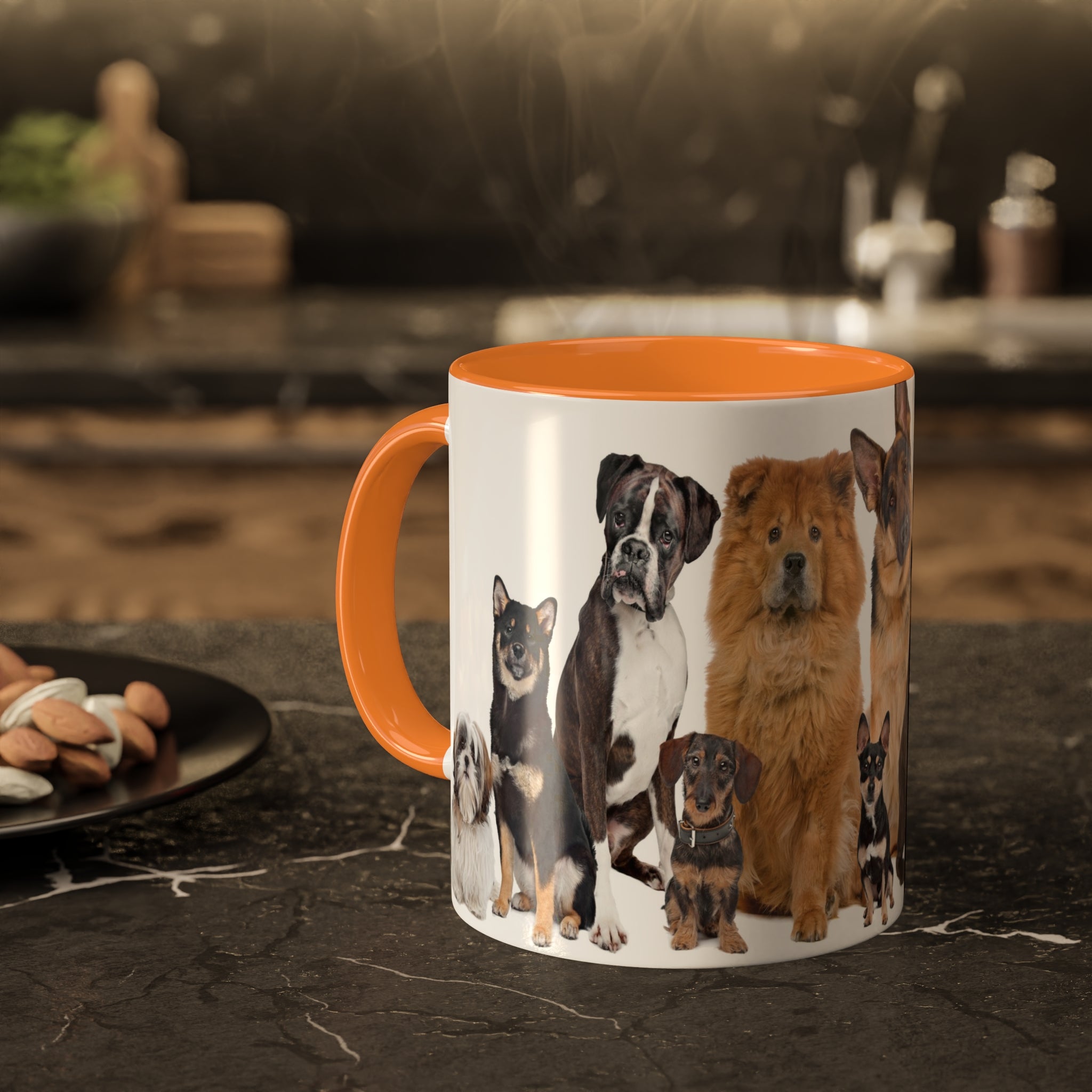 Mixed Breeds Of Dogs & Puppies Colorful Mugs, 11oz