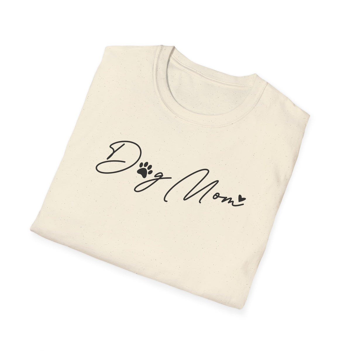 Dog Mom Paw Print Heart Softstyle T-Shirt - Mixed Colors -