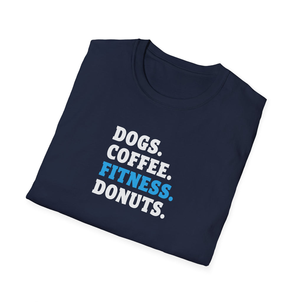 Dogs Coffee Fitness Donuts Softstyle T-Shirt - Mixed Colors -