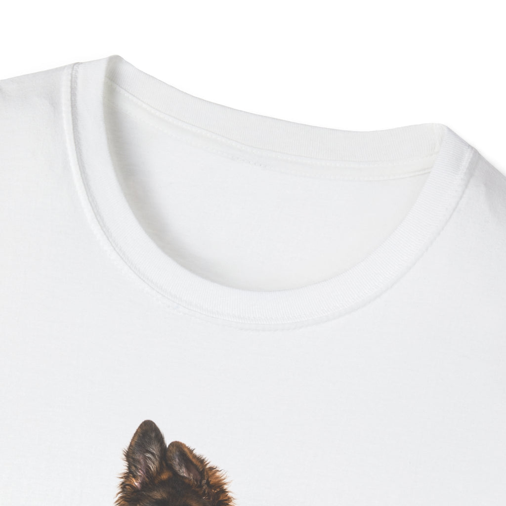 German Shepherd Puppy Softstyle T-Shirt - White -