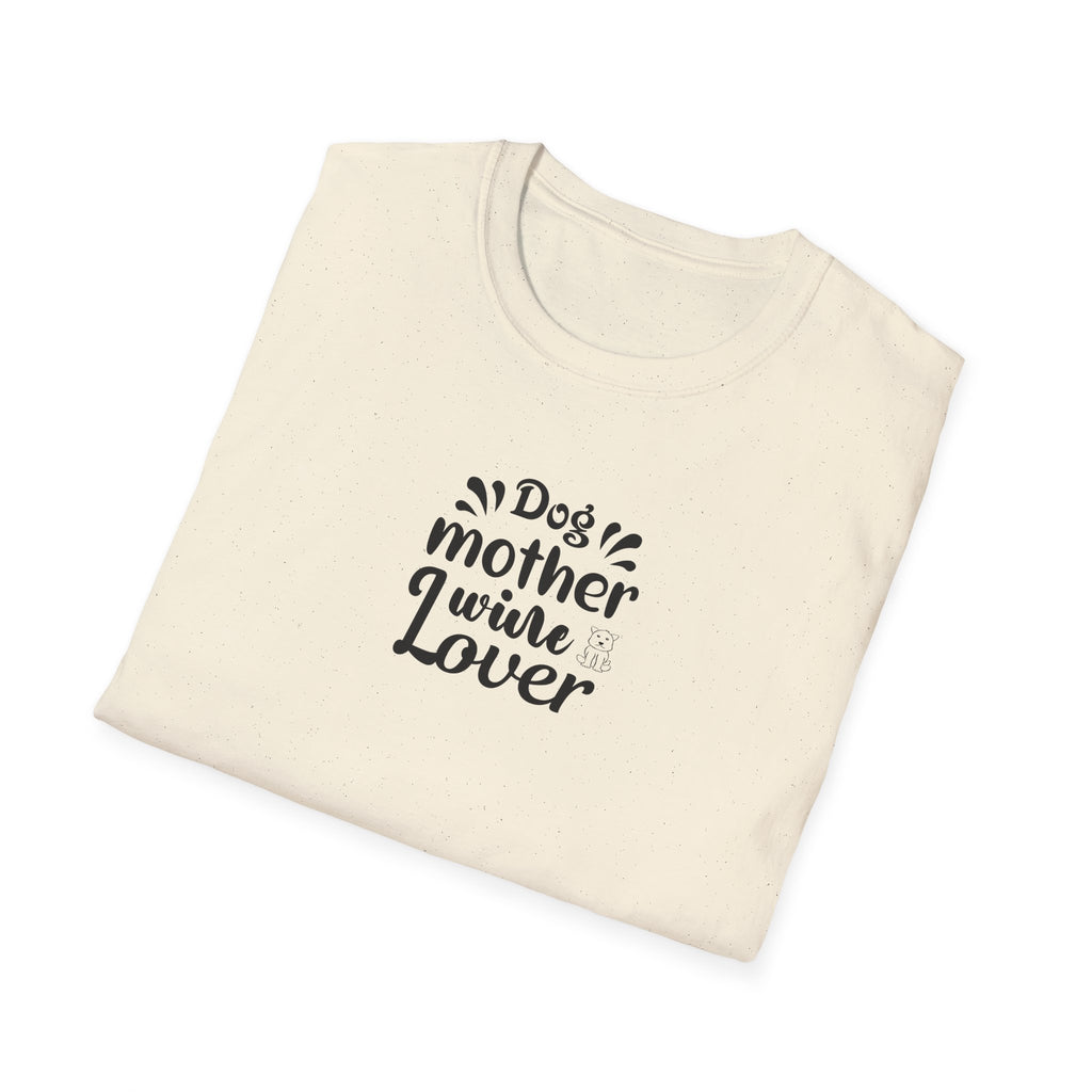 Dog Mother Wine Lover Softstyle T-Shirt - Mixed Colors -