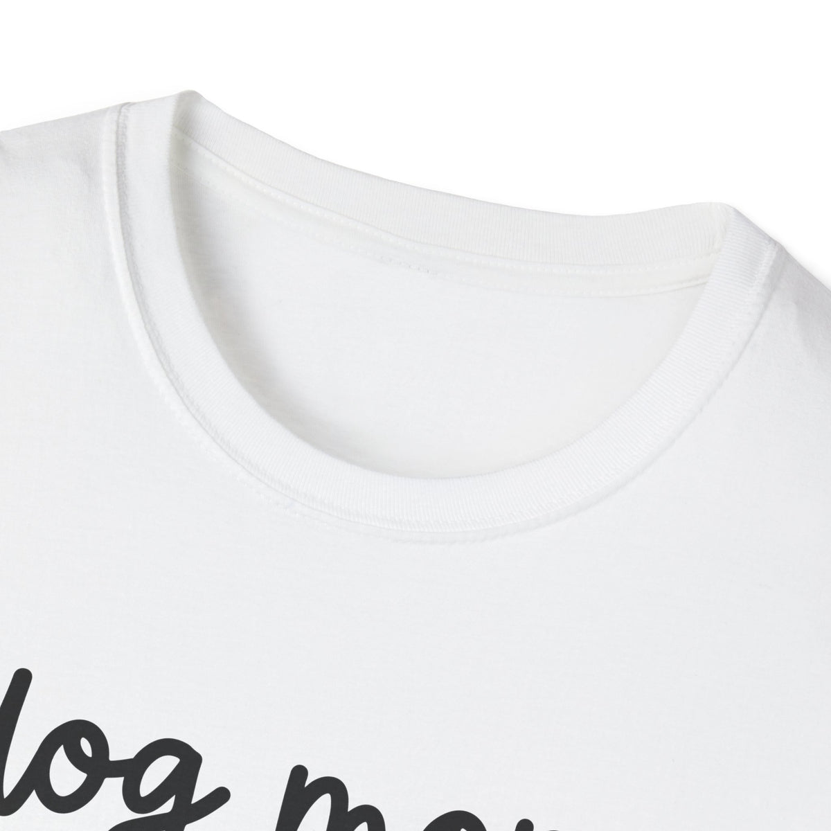 Dog Mom Paw Print Softstyle T-Shirt - White -