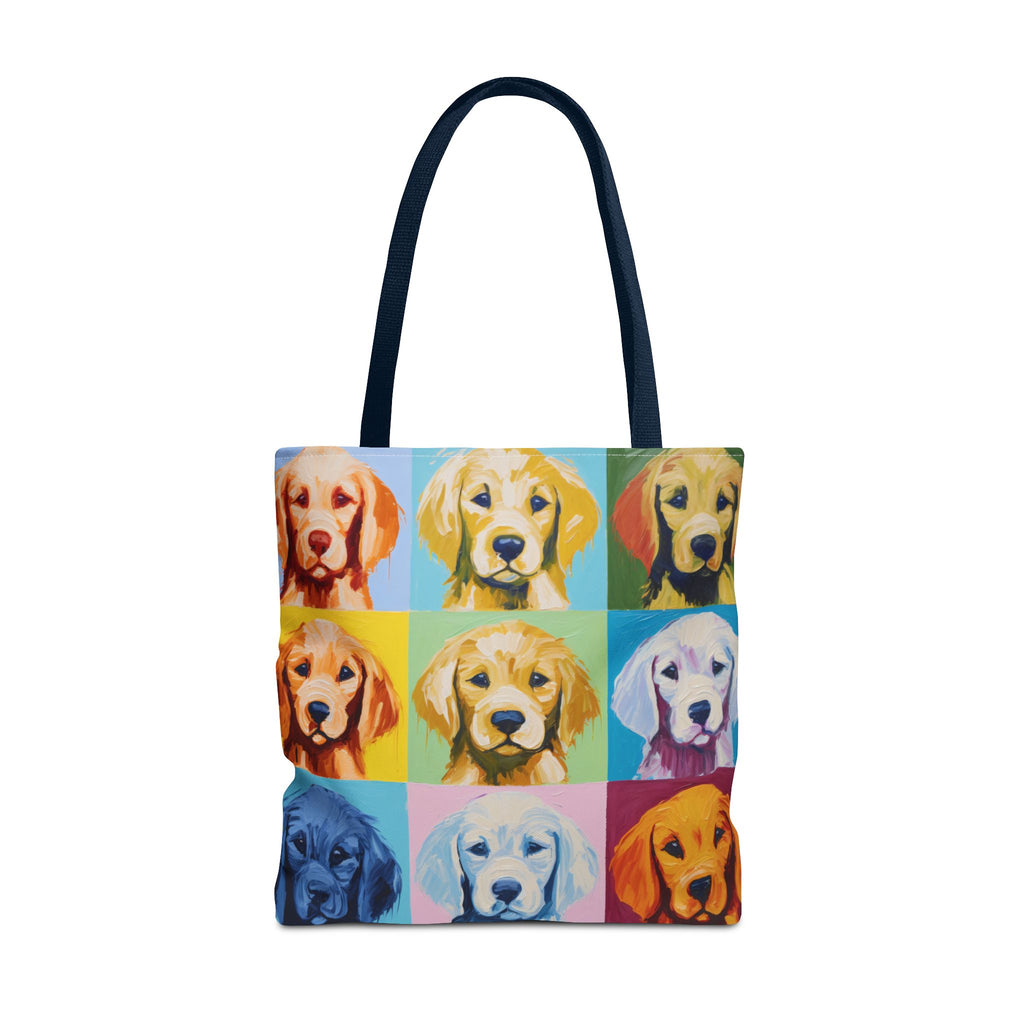 Colorful Golden Retriever Tote Bag