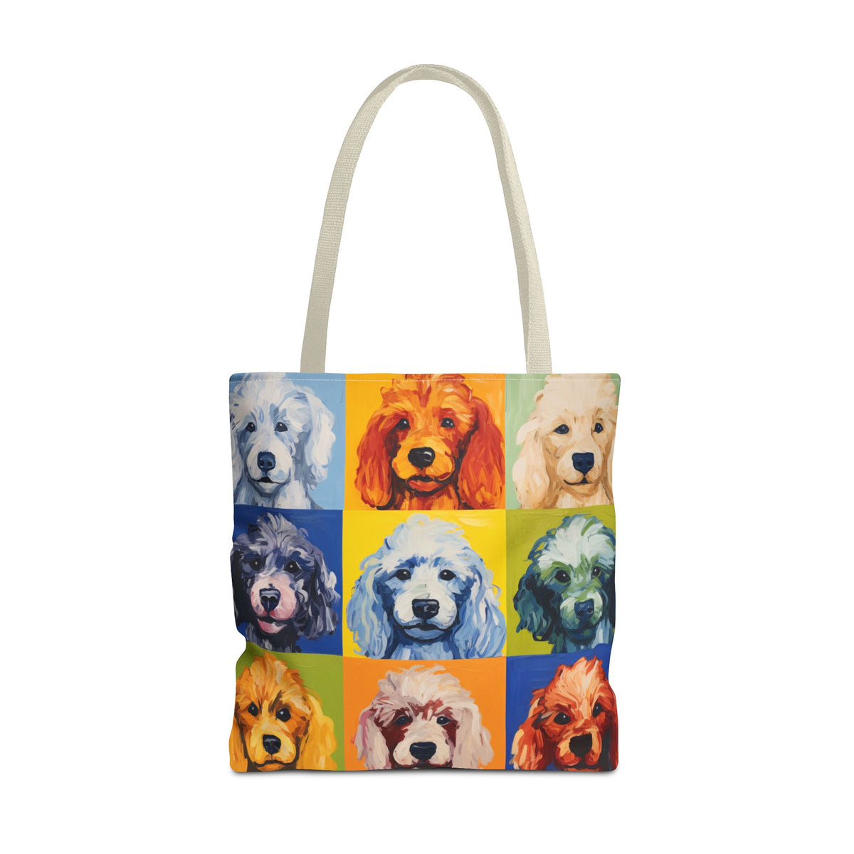 Colorful Poodle Tote Bag