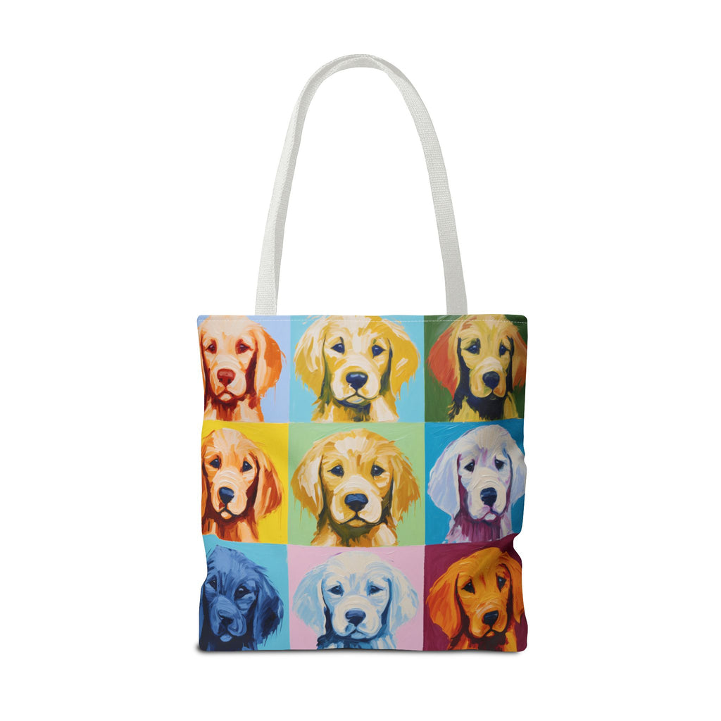 Colorful Golden Retriever Tote Bag